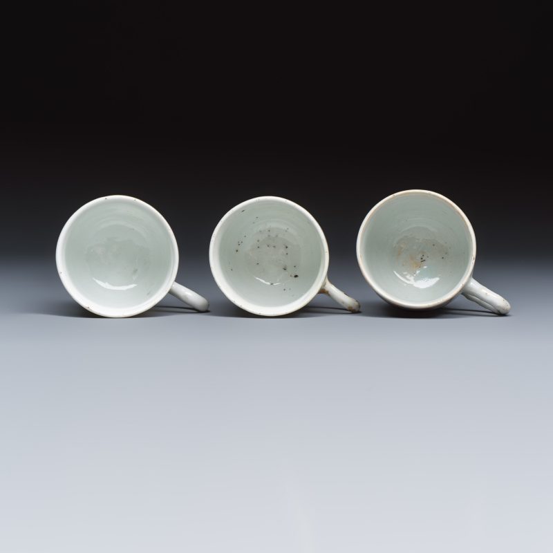 Three fine Chinese famille rose export porcelain cups - 图7