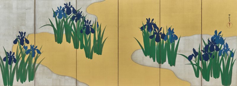 Kamisaka Sekka (1866-1942), Irises, Taisho – Showa period, early 20th century | 神坂雪佳　燕子花図屏風　大正～昭和時代前期　20世紀前半 - 图2