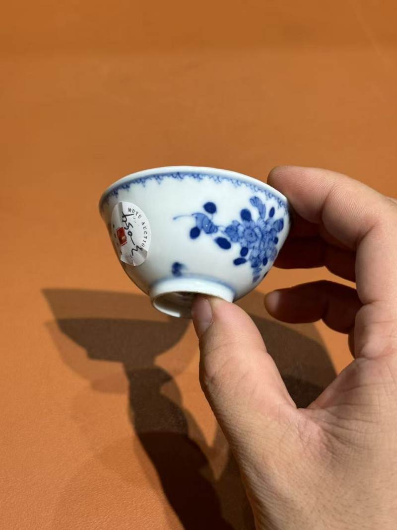 清光绪 青花折枝花卉纹小杯 - 图7