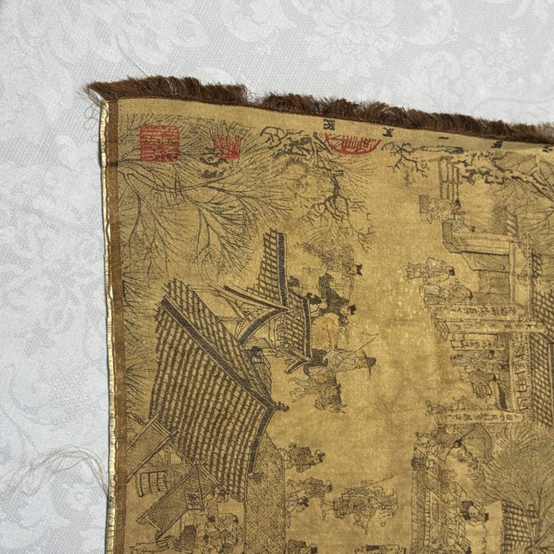 清明上河圖 | A Chinese brocade 'Qing Ming Shang He Tu 清明上河圖' panel - 图9