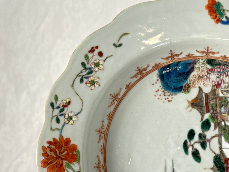 Four Chinese famille rose 'Riverscape' plates - 图34