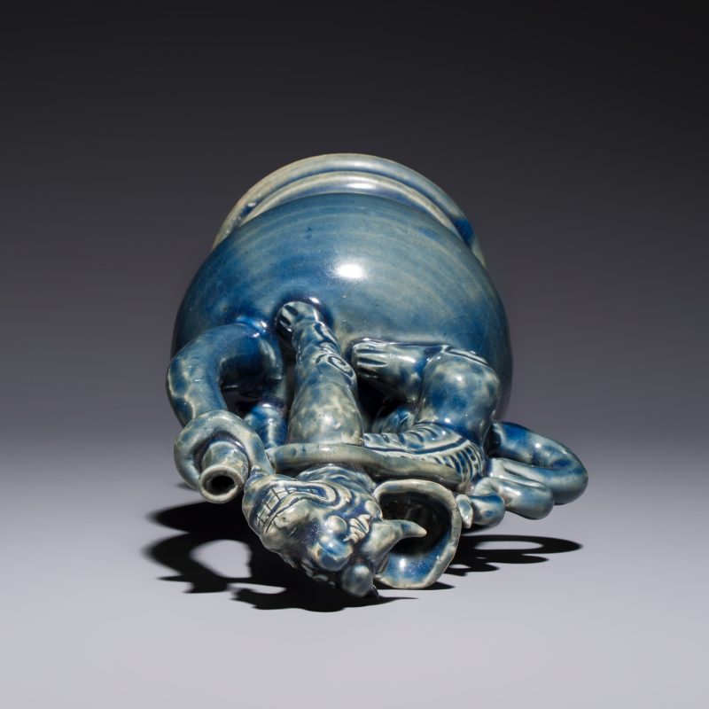 A Vietnamese or Annamese blue-glazed 'Qilin' ewer - 图6