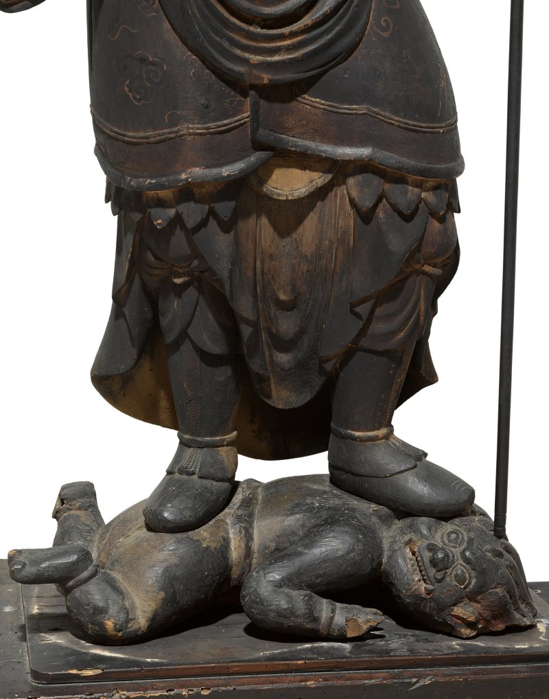 Two wood sculptures of Jikokuten and Zochoten, Heian period, 10th – 11th century | 木造二天王立像（ 持国天・ 増長天）平安時代中期　10～11世紀 - 图7