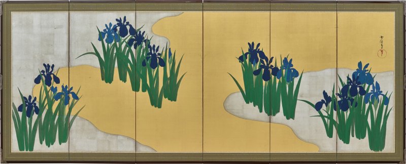 Kamisaka Sekka (1866-1942), Irises, Taisho – Showa period, early 20th century | 神坂雪佳　燕子花図屏風　大正～昭和時代前期　20世紀前半 - 图3