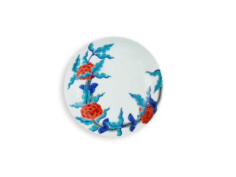 A porcelain dish, Nabeshima ware, Hizen, Edo period, late 17th – early 18th century | 色絵芥子文皿　肥前　鍋島藩窯　江戸時代中期　17世紀後半～18世紀前半