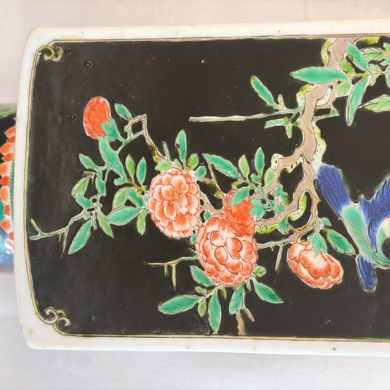 A Chinese famille noire square vase with birds among flowering branches - 图22
