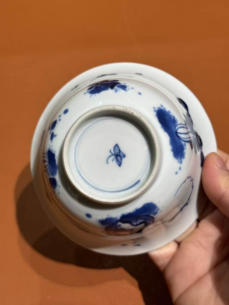 清康熙 青花百财图碗 - 图7