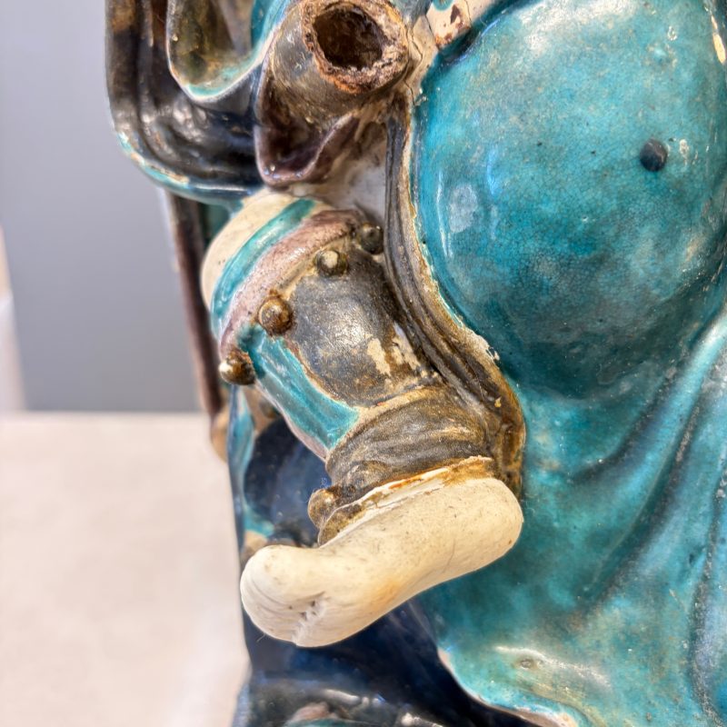 A Chinese Fahua-glazed stoneware model of Zhenwu - 图14