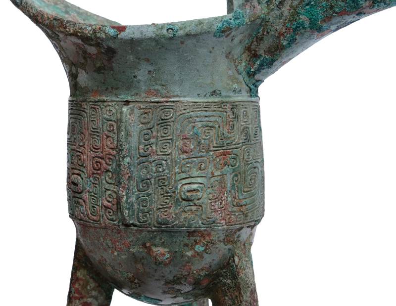 An archaic inscribed bronze ritual wine vessel, Jue - 图8