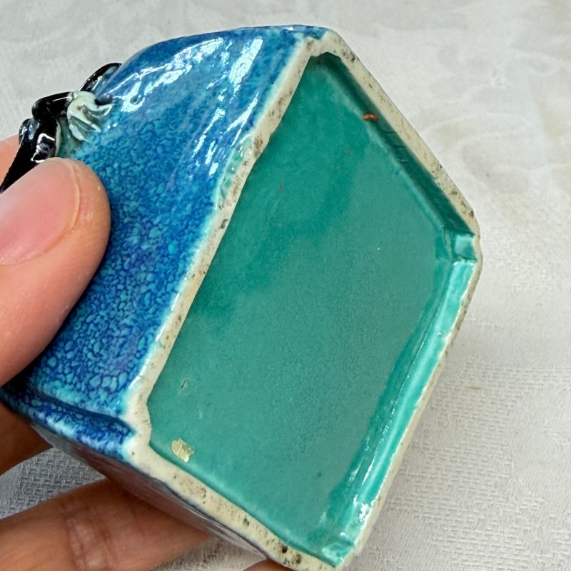 A Chinese robin’s egg-glazed 'Chilong' square brush pot and a brush washer - 图26