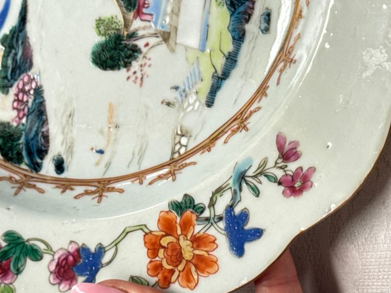 Four Chinese famille rose 'Riverscape' plates - 图44