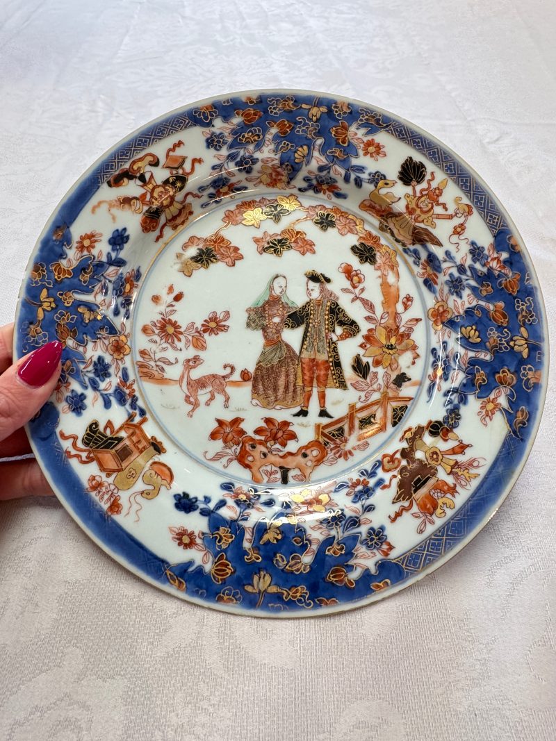 A pair of Chinese verte-Imari 'Governor Duff' plates - 图4