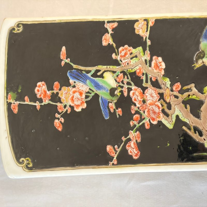 A Chinese famille noire square vase with birds among flowering branches - 图28