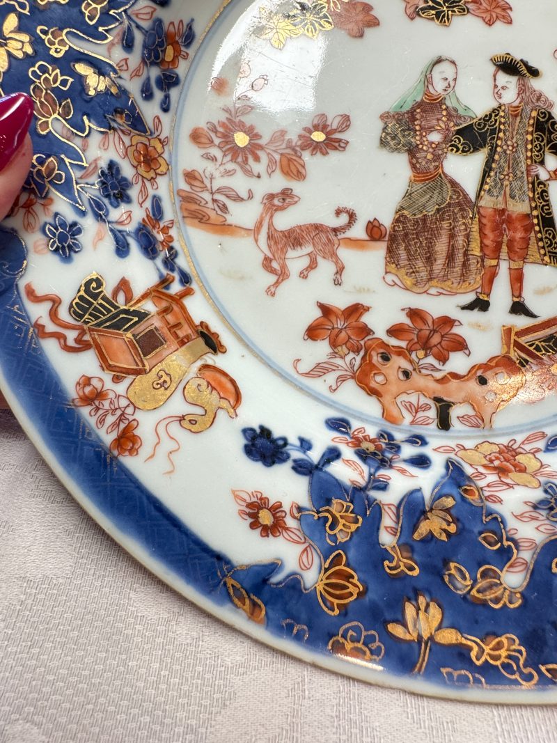 A pair of Chinese verte-Imari 'Governor Duff' plates - 图5