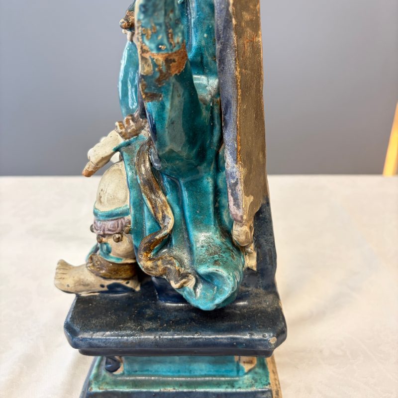A Chinese Fahua-glazed stoneware model of Zhenwu - 图24
