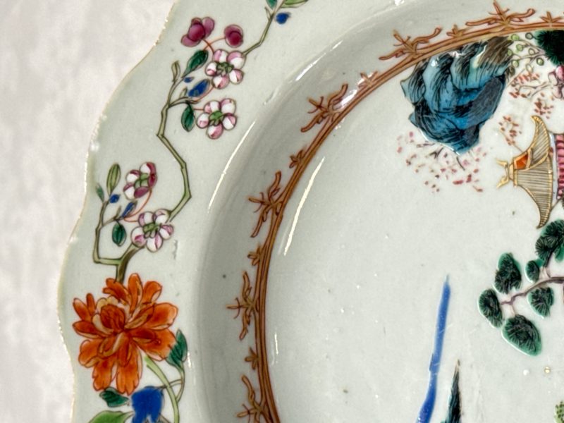 Four Chinese famille rose 'Riverscape' plates - 图46