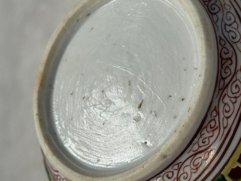 A rare Chinese verte biscuit reticulated basket - 图17