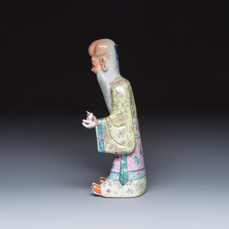 A Chinese famille rose figure of Shoulao - 图3