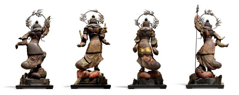 Four carved wood figures modelled as the The Four Heavenly Kings (Shitenno), Kamakura period, 13th century | 木造四天王立像　鎌倉時代前期　13世紀 - 图2