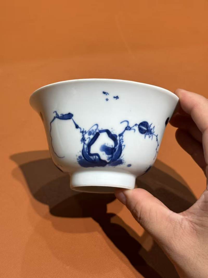 清康熙 青花百财图碗 - 图8