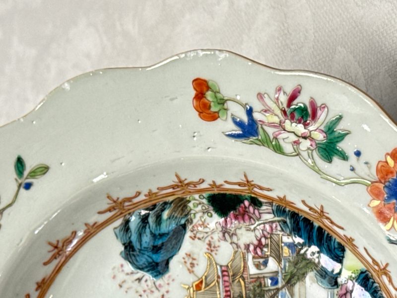 Four Chinese famille rose 'Riverscape' plates - 图47