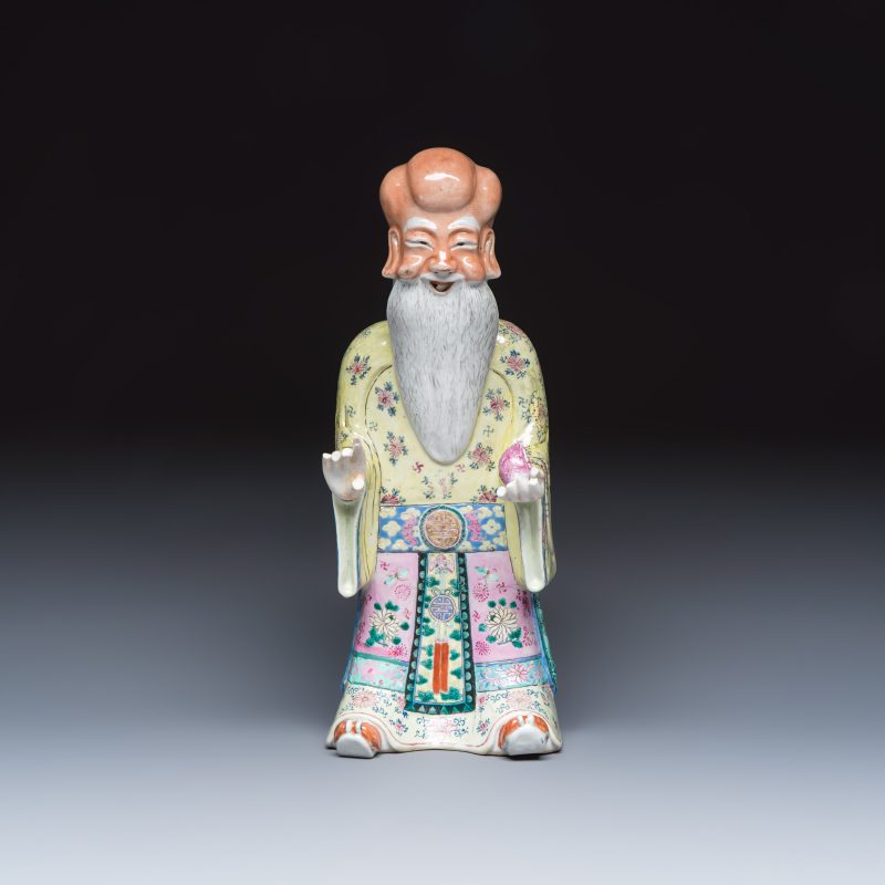 A Chinese famille rose figure of Shoulao - 图2