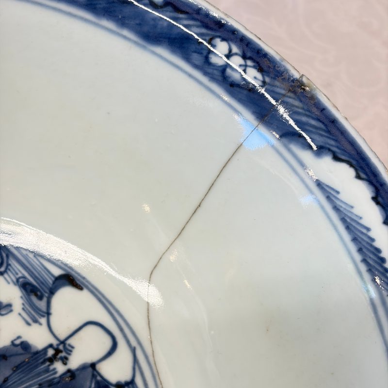 A Chinese blue and white 'Shoulao and Eight Immortals' bowl - 图14