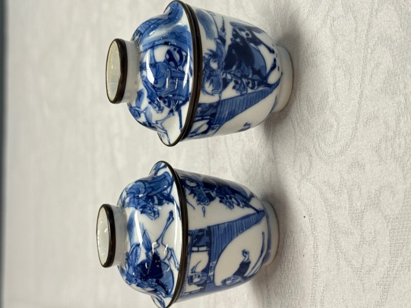 A Chinese blue and white 'Bleu de Hue' four-piece tea set - 图39