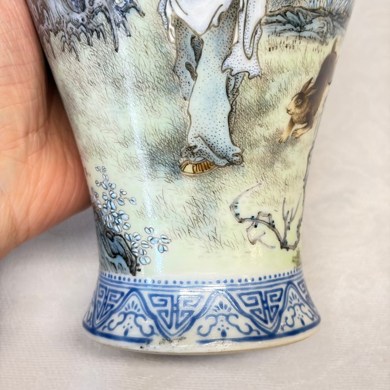漁樵耕讀 | A set of four Chinese famille rose 'Yu Qiao Geng Du 漁樵耕讀' vases - 图12