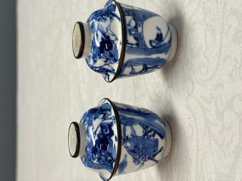 A Chinese blue and white 'Bleu de Hue' four-piece tea set - 图38