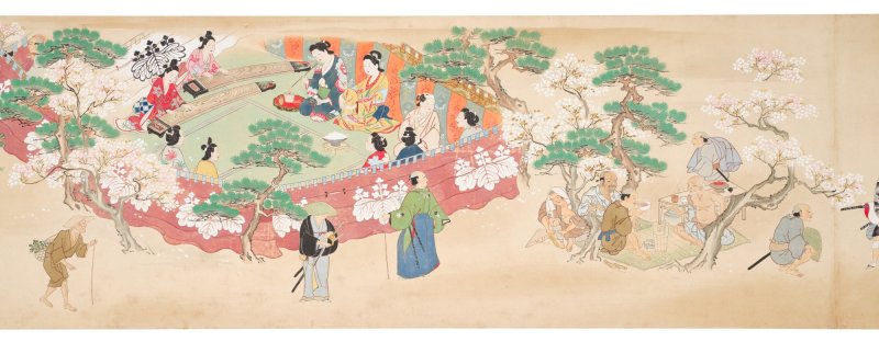Tamura Suio (fl. 1681-1736), Cherry blossom viewing and pleasure boats, Edo period, early 18th century | 田村水鷗　花見舟遊図巻　江戸時代中期　18世紀前半 - 图3