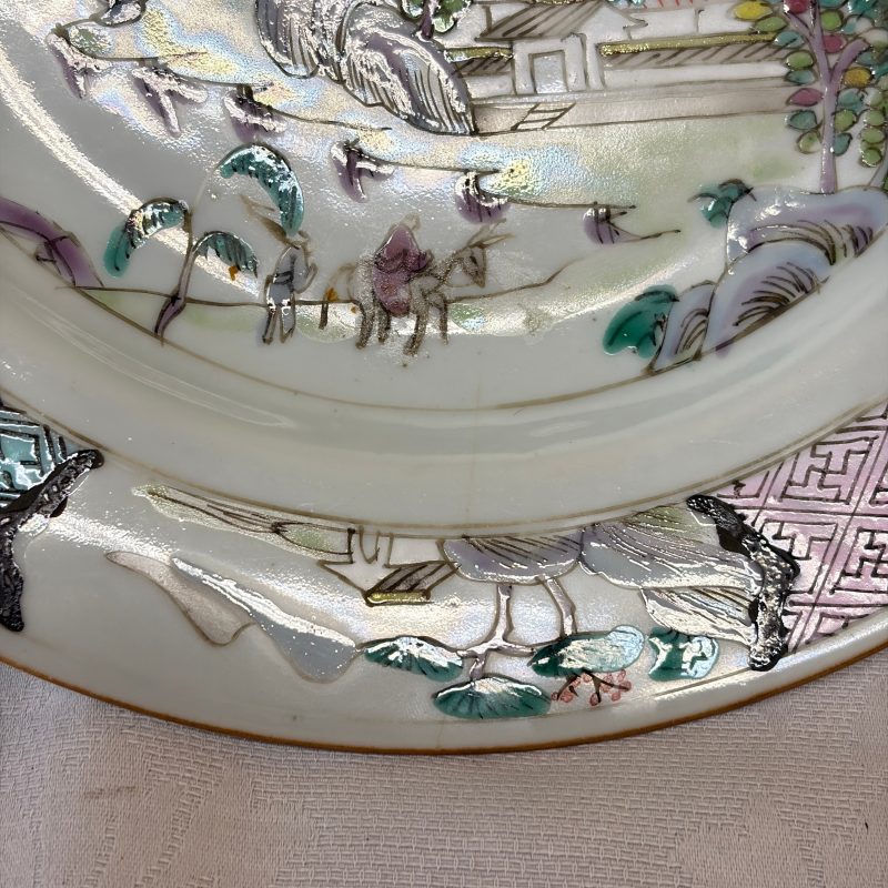 A collection of 13 Chinese famille rose 'Landscape' plates and dishes - 图39
