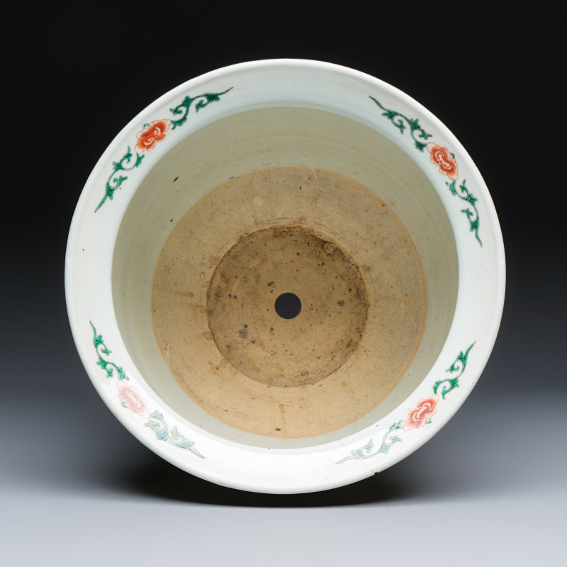 A Chinese famille verte yellow-ground 'Birds among Flowering Branches' jardinière - 图6