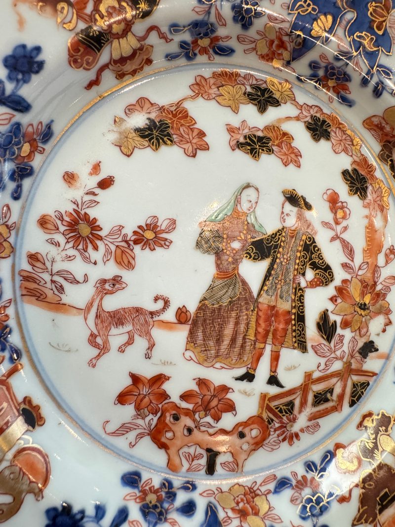 A pair of Chinese verte-Imari 'Governor Duff' plates - 图9