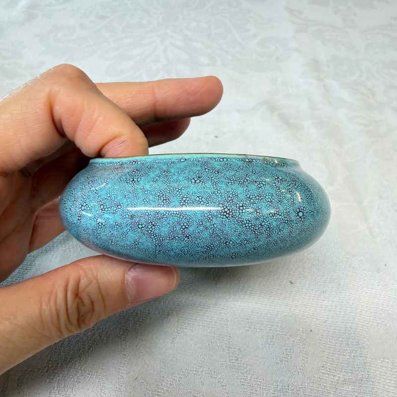 A Chinese robin’s egg-glazed 'Chilong' square brush pot and a brush washer - 图12