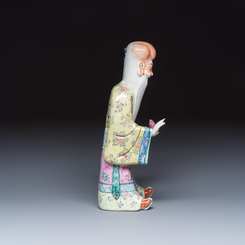 A Chinese famille rose figure of Shoulao - 图5