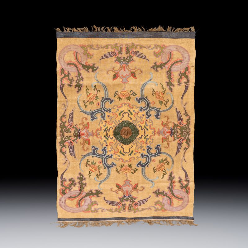 A Chinese kesi panel with floral design - 图2