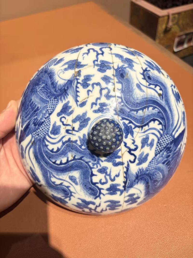 清光绪青花凤纹温锅 - 图18