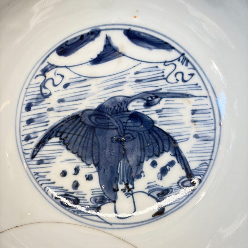 A Chinese blue and white 'Shoulao and Eight Immortals' bowl - 图19