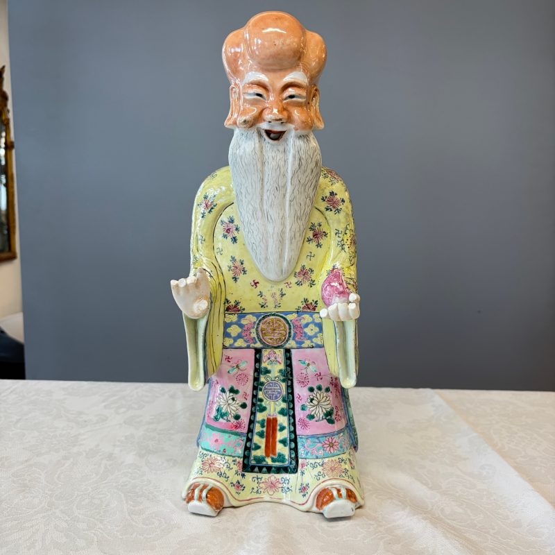 A Chinese famille rose figure of Shoulao - 图8