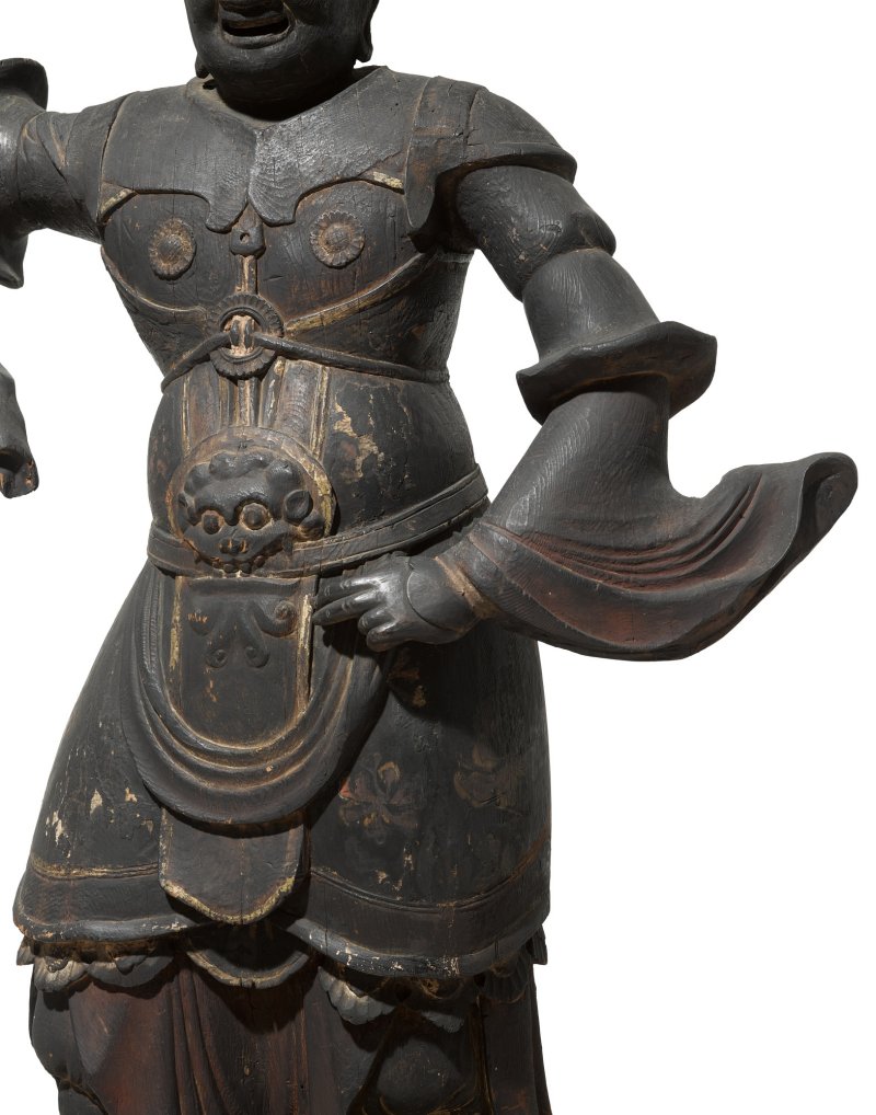 Two wood sculptures of Jikokuten and Zochoten, Heian period, 10th – 11th century | 木造二天王立像（ 持国天・ 増長天）平安時代中期　10～11世紀 - 图9
