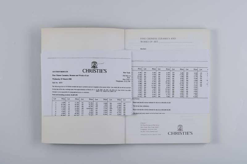 纽约佳士得1998年：《精美中国陶瓷、青铜器及艺术品》（附成交价） - 图2