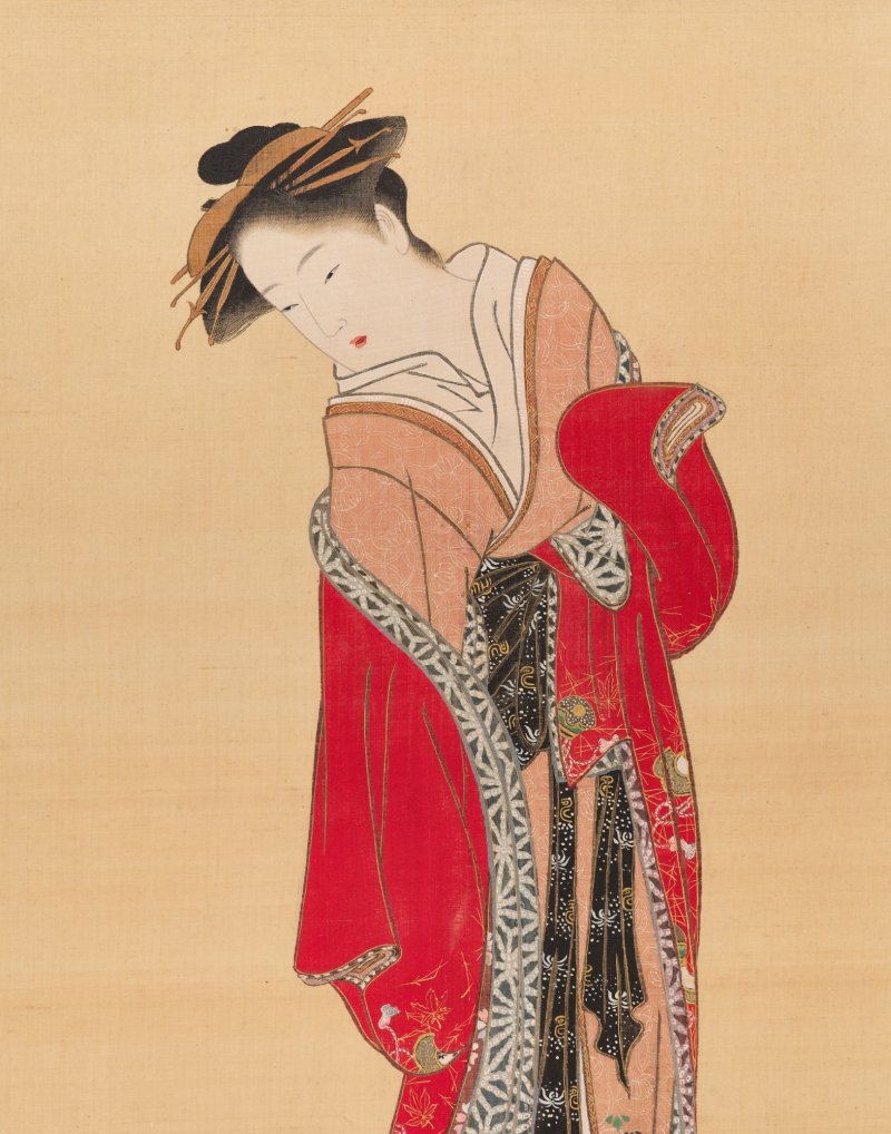 Katsukawa Shunsho (1726-1783), Young woman and dog, Edo period, late 18th century | 勝川春章　美人に犬　江戸時代中期　18世紀後半 - 图3