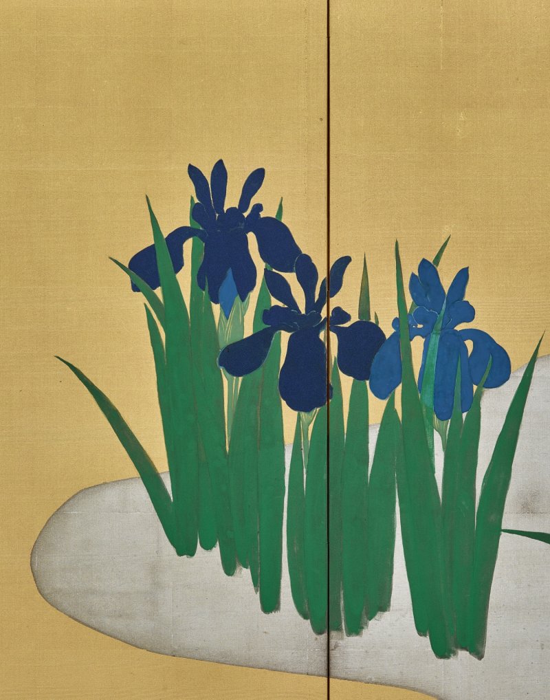Kamisaka Sekka (1866-1942), Irises, Taisho – Showa period, early 20th century | 神坂雪佳　燕子花図屏風　大正～昭和時代前期　20世紀前半 - 图5