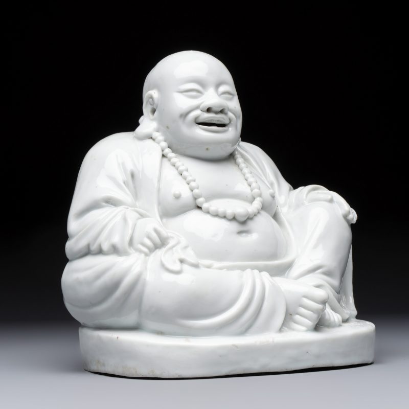 A Chinese Dehua blanc de Chine Milefo Buddha - 图1