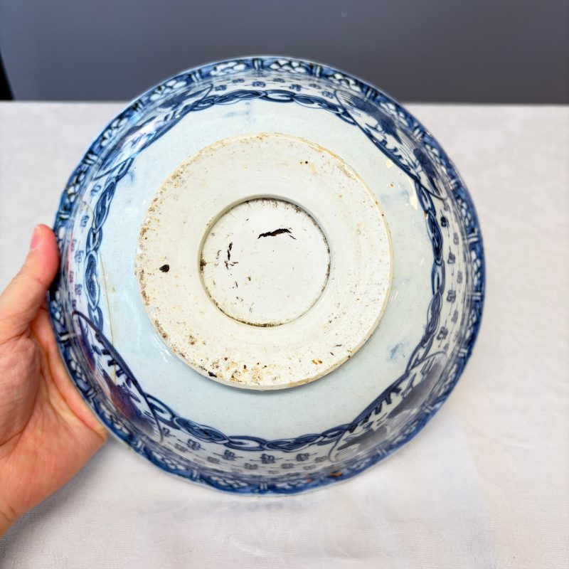 A Chinese blue and white 'Shoulao and Eight Immortals' bowl - 图20