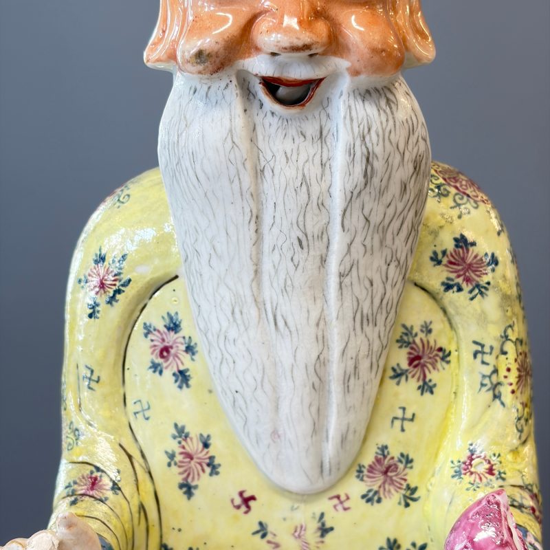 A Chinese famille rose figure of Shoulao - 图10