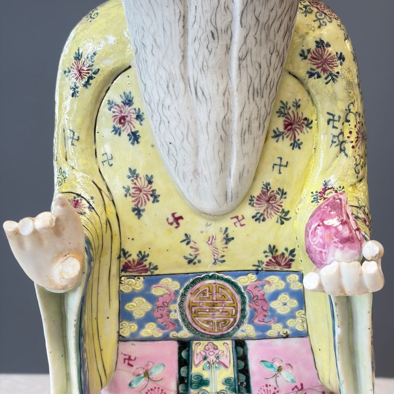 A Chinese famille rose figure of Shoulao - 图11