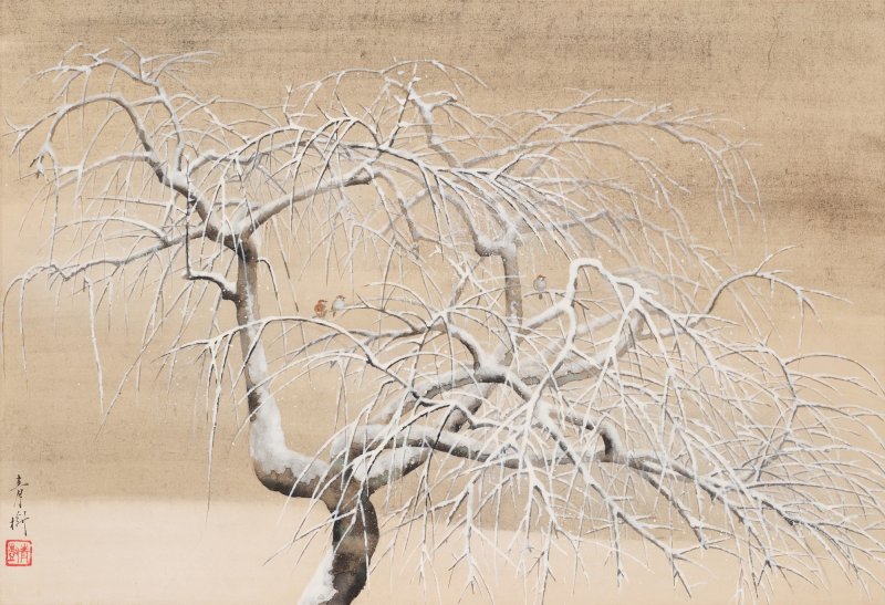 Omoda Seiju (1891-1933), Snowy Day (Setsujitsu), Showa period, early 20th century | 小茂田青樹　雪日　昭和時代　20世紀前期