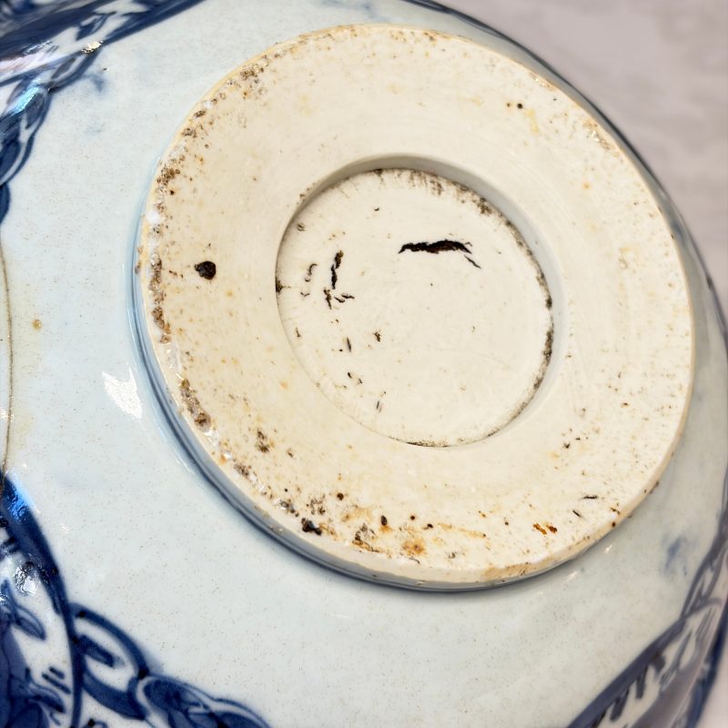 A Chinese blue and white 'Shoulao and Eight Immortals' bowl - 图23